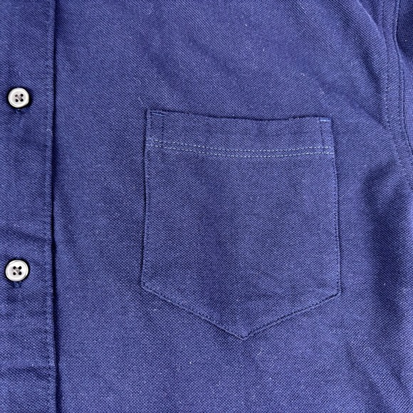 NWT Kenneth Cole L/S Knit Pique Button Up Shirt Mens Sz L Navy Blue Light Weight - Picture 8 of 16